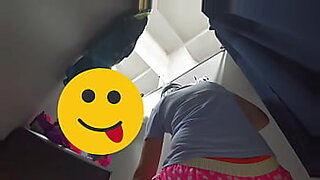 Dirty and hot brunette caught riding on hidden camera